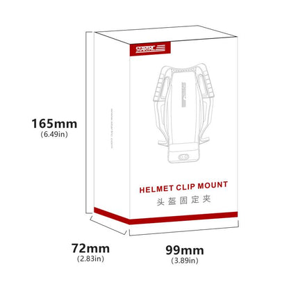 STARTRC Helmet Chin Mount Clip For GoPro, Insta360, DJI and Other Action Cameras (Black) - Mount & Holder by STARTRC | Online Shopping UK | buy2fix