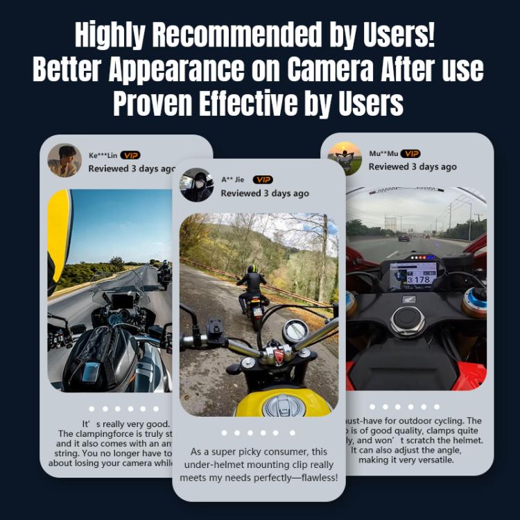 STARTRC Helmet Chin Mount Clip For GoPro, Insta360, DJI and Other Action Cameras (Black) - Mount & Holder by STARTRC | Online Shopping UK | buy2fix