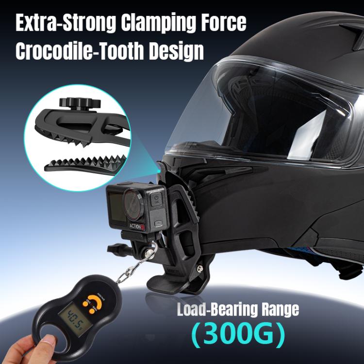 STARTRC Helmet Chin Mount Clip For GoPro, Insta360, DJI and Other Action Cameras (Black) - Mount & Holder by STARTRC | Online Shopping UK | buy2fix