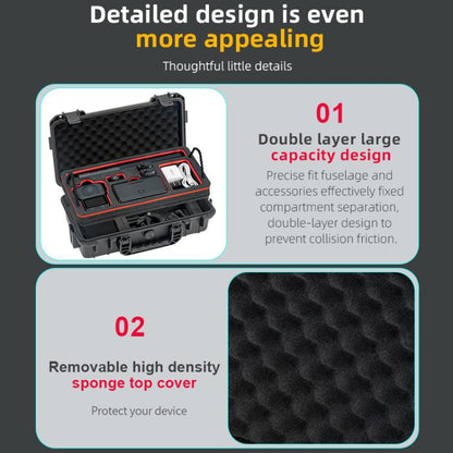 For DJI Osmo 360 STARTRC Waterproof EVA ABS Dual-layer Suitcase Storage Box (Black) - Case & Bags by STARTRC | Online Shopping UK | buy2fix