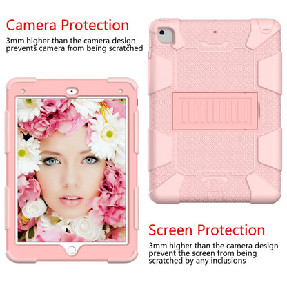 Shockproof Two-color Silicone Protection Shell for iPad 9.7(2018) & 9.7(2017) & Air 2, with Holder(Rose Gold) - iPad 9.7 (2018) & (2017) Cases by buy2fix | Online Shopping UK | buy2fix