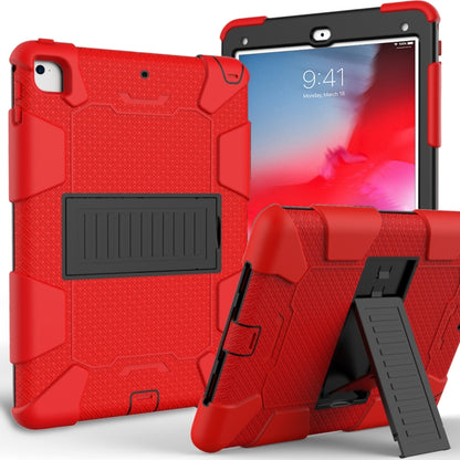 Shockproof Two-color Silicone Protection Shell for iPad 9.7(2018) & 9.7(2017) & Air 2, with Holder(Red+Black) - iPad 9.7 (2018) & (2017) Cases by buy2fix | Online Shopping UK | buy2fix