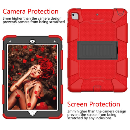 Shockproof Two-color Silicone Protection Shell for iPad 9.7(2018) & 9.7(2017) & Air 2, with Holder(Red+Black) - iPad 9.7 (2018) & (2017) Cases by buy2fix | Online Shopping UK | buy2fix