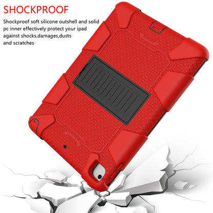 Shockproof Two-color Silicone Protection Shell for iPad 9.7(2018) & 9.7(2017) & Air 2, with Holder(Red+Black) - iPad 9.7 (2018) & (2017) Cases by buy2fix | Online Shopping UK | buy2fix