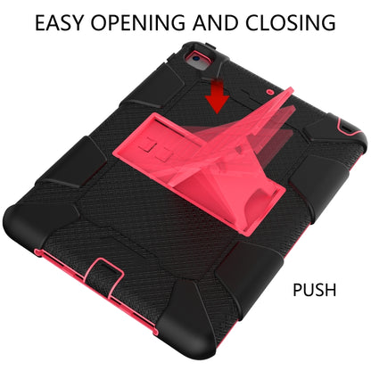 Shockproof Two-color Silicone Protection Shell for iPad 9.7(2018) & 9.7(2017) & Air 2, with Holder(Black+Red) - iPad 9.7 (2018) & (2017) Cases by buy2fix | Online Shopping UK | buy2fix
