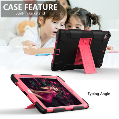 Shockproof Two-color Silicone Protection Shell for iPad 9.7(2018) & 9.7(2017) & Air 2, with Holder(Black+Red) - iPad 9.7 (2018) & (2017) Cases by buy2fix | Online Shopping UK | buy2fix