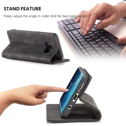 CaseMe-013 Multifunctional Retro Frosted Horizontal Flip Leather Case with Card Slot & Holder & Wallet for Galaxy S8(Black) by CaseMe