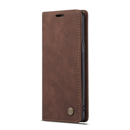 CaseMe-013 Multifunctional Retro Frosted Horizontal Flip Leather Case with Card Slot & Holder & Wallet for Galaxy S9(Coffee) by CaseMe