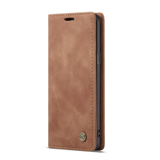 CaseMe-013 Multifunctional Retro Frosted Horizontal Flip Leather Case with Card Slot & Holder & Wallet for Galaxy S9(Brown) by CaseMe