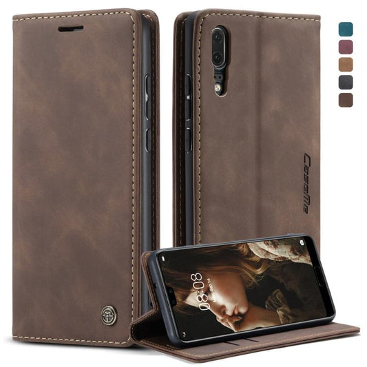 CaseMe-013 Multifunctional Horizontal Flip Leather Case with Card Slot & Holder for Huawei P20(Coffee) - Huawei Cases by CaseMe | Online Shopping UK | buy2fix