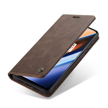 CaseMe-013 Multifunctional Horizontal Flip Leather Case with Card Slot & Holder for OnePlus 7(Coffee) - OnePlus Cases by CaseMe | Online Shopping UK | buy2fix