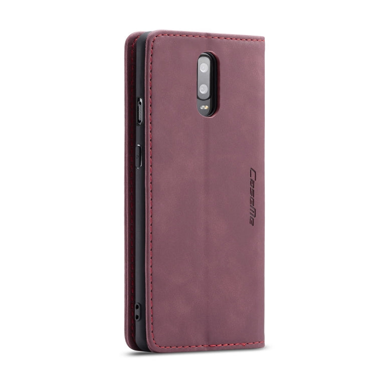 CaseMe-013 Multifunctional Horizontal Flip Leather Case with Card Slot & Holder for Oneplus 7(Wine Red) - OnePlus Cases by CaseMe | Online Shopping UK | buy2fix
