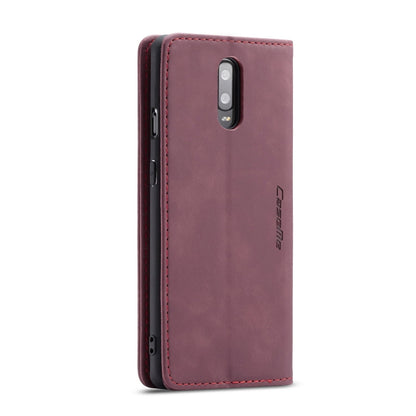 CaseMe-013 Multifunctional Horizontal Flip Leather Case with Card Slot & Holder for Oneplus 7(Wine Red) - OnePlus Cases by CaseMe | Online Shopping UK | buy2fix