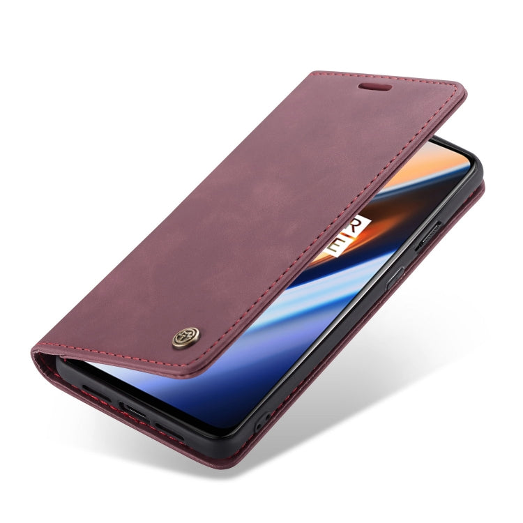 CaseMe-013 Multifunctional Horizontal Flip Leather Case with Card Slot & Holder for Oneplus 7(Wine Red) - OnePlus Cases by CaseMe | Online Shopping UK | buy2fix