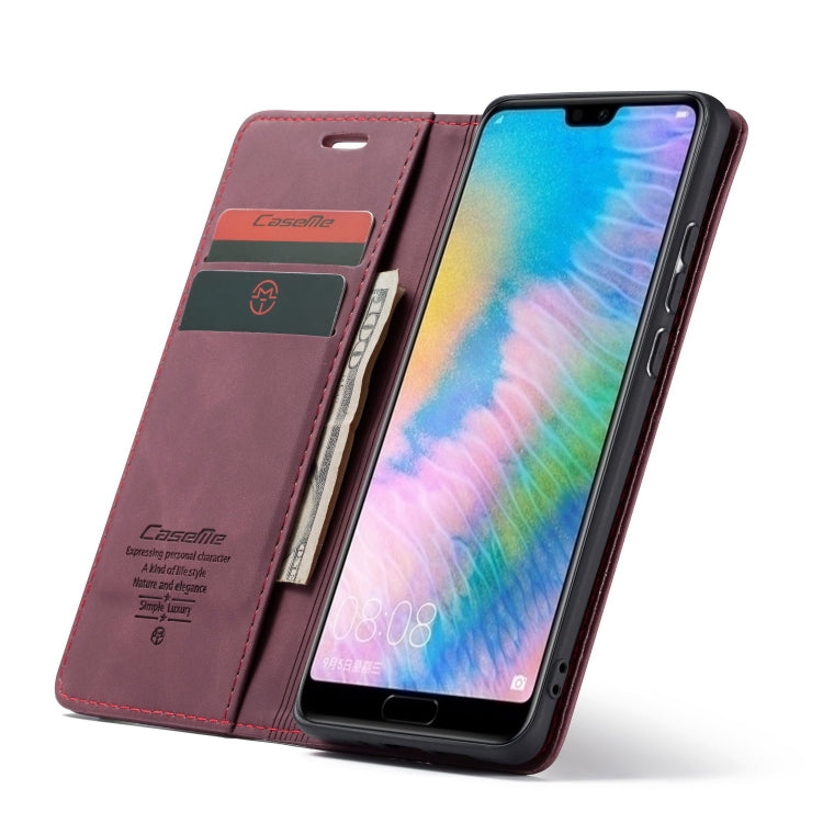 CaseMe-013 Detachable Multifunctional Horizontal Flip Leather Case with Card Slot & Holder for Huawei P20 Pro(Red Wine) - Huawei Cases by CaseMe | Online Shopping UK | buy2fix