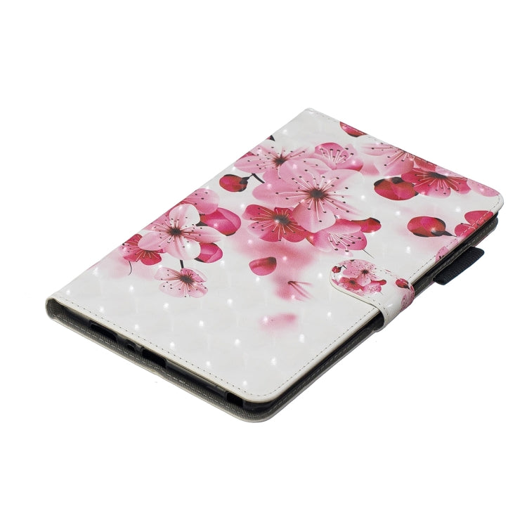 3D Horizontal Flip Leather Case with Holder & Card Slots For Galaxy Tab A 8 (2019)(Red Flower) by buy2fix