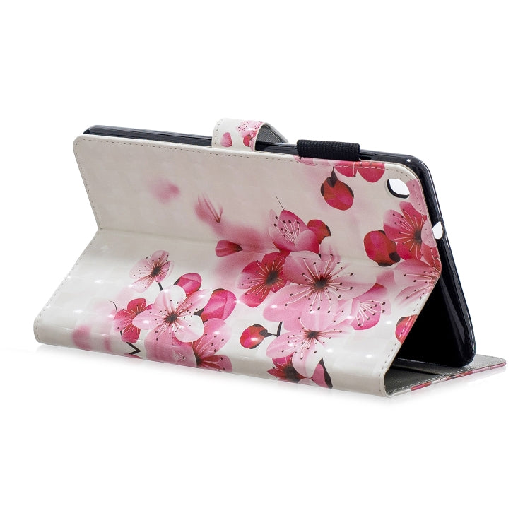 3D Horizontal Flip Leather Case with Holder & Card Slots For Galaxy Tab A 8 (2019)(Red Flower) by buy2fix