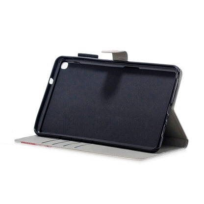 3D Horizontal Flip Leather Case with Holder & Card Slots For Galaxy Tab A 8 (2019)(Red Flower) by buy2fix