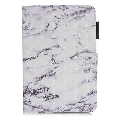 3D Horizontal Flip Leather Case with Holder & Card Slots For Galaxy Tab A 8 (2019)(White Marble) by buy2fix