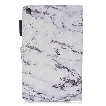 3D Horizontal Flip Leather Case with Holder & Card Slots For Galaxy Tab A 8 (2019)(White Marble) by buy2fix