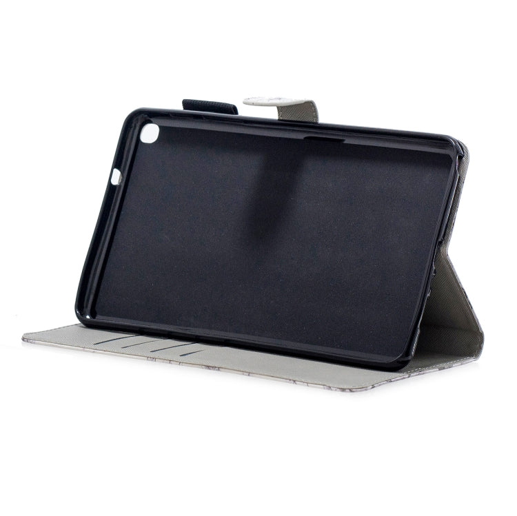 3D Horizontal Flip Leather Case with Holder & Card Slots For Galaxy Tab A 8 (2019)(White Marble) by buy2fix