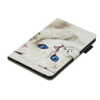 3D Horizontal Flip Leather Case with Holder & Card Slots For Galaxy Tab A 8 (2019)(White Cat) by buy2fix