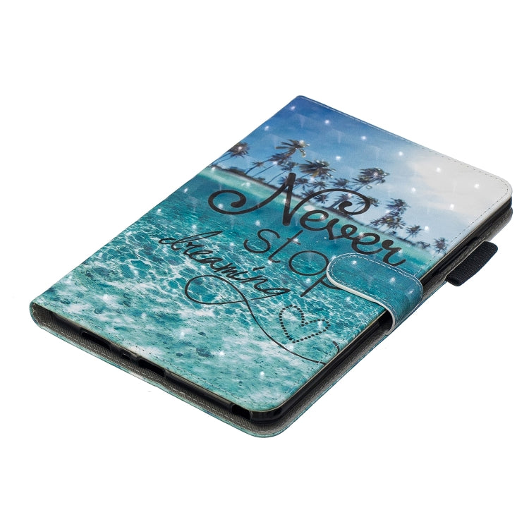 3D Horizontal Flip Leather Case with Holder & Card Slots For Galaxy Tab A 8 (2019)(Blue Coconut Grove) by buy2fix