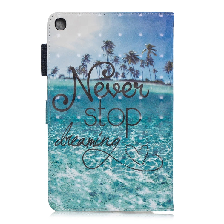 3D Horizontal Flip Leather Case with Holder & Card Slots For Galaxy Tab A 8 (2019)(Blue Coconut Grove) by buy2fix