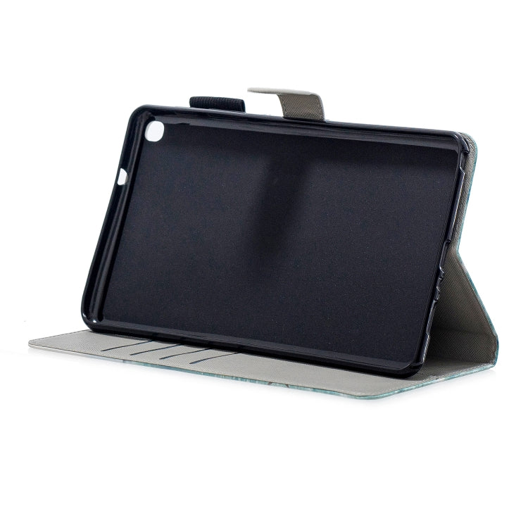 3D Horizontal Flip Leather Case with Holder & Card Slots For Galaxy Tab A 8 (2019)(Blue Coconut Grove) by buy2fix