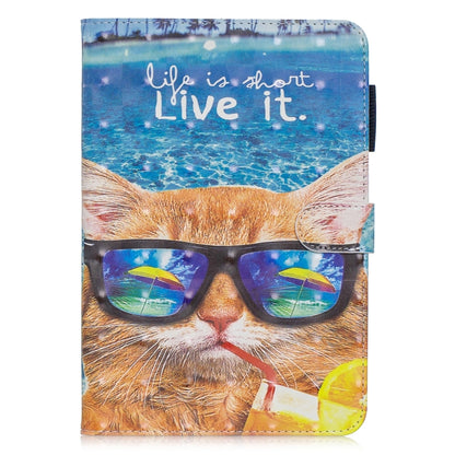 3D Horizontal Flip Leather Case with Holder & Card Slots For Galaxy Tab A 8 (2019)(Undersea Cat) by buy2fix