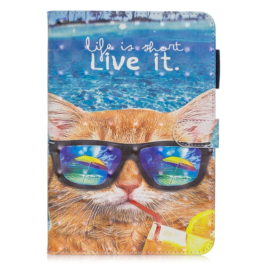 3D Horizontal Flip Leather Case with Holder & Card Slots For Galaxy Tab A 8 (2019)(Undersea Cat) by buy2fix