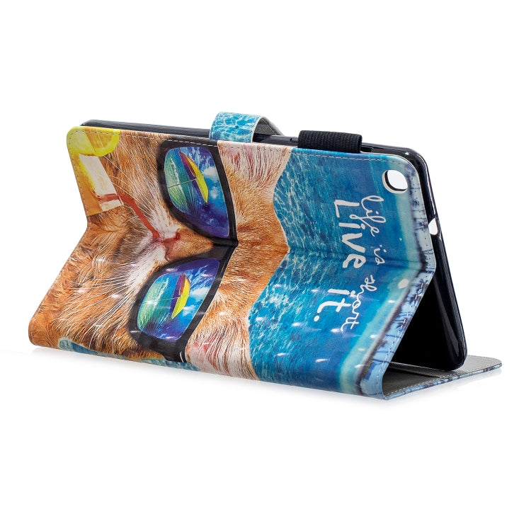 3D Horizontal Flip Leather Case with Holder & Card Slots For Galaxy Tab A 8 (2019)(Undersea Cat) by buy2fix