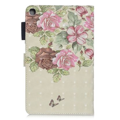 3D Horizontal Flip Leather Case with Holder & Card Slots For Galaxy Tab A 8 (2019)(Flower Butterfly) by buy2fix