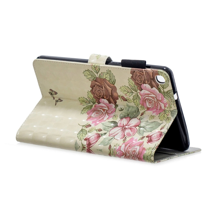 3D Horizontal Flip Leather Case with Holder & Card Slots For Galaxy Tab A 8 (2019)(Flower Butterfly) by buy2fix