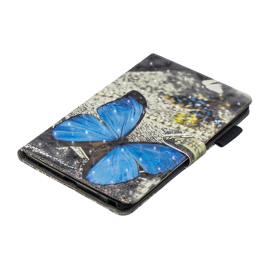 3D Horizontal Flip Leather Case with Holder & Card Slots For Galaxy Tab A 8 (2019)(Blue Butterfly) by buy2fix