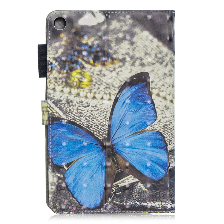 3D Horizontal Flip Leather Case with Holder & Card Slots For Galaxy Tab A 8 (2019)(Blue Butterfly) by buy2fix