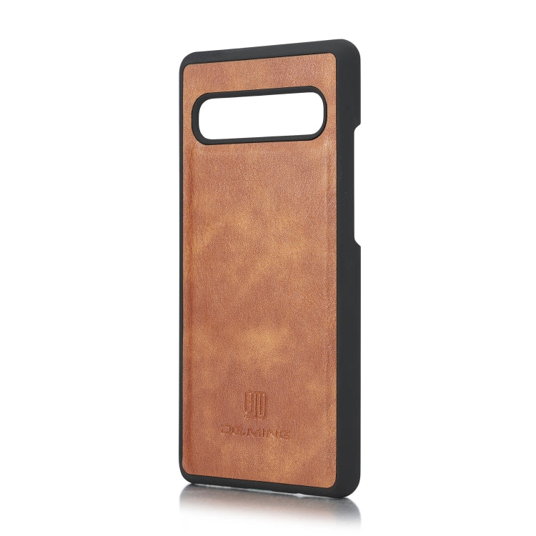 DG.MING Crazy Horse Texture Flip Detachable Magnetic Leather Case with Holder & Card Slots & Wallet for Galaxy S10 5G(Brown) - Galaxy Phone Cases by DG.MING | Online Shopping UK | buy2fix