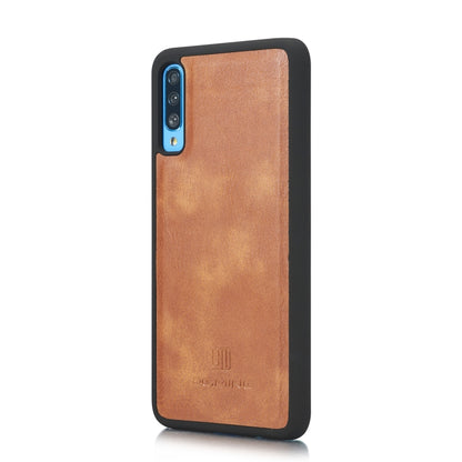 DG.MING Crazy Horse Texture Flip Detachable Magnetic Leather Case with Holder & Card Slots & Wallet for Galaxy A70(Brown) - Galaxy Phone Cases by DG.MING | Online Shopping UK | buy2fix