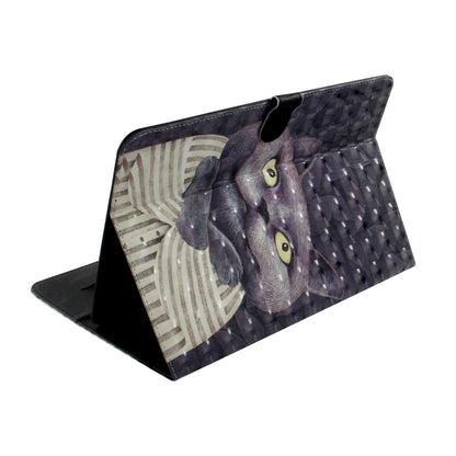 3D Colored Drawing Universal Horizontal Flip Leather Case, with Holder & Card Slot & Wallet for 7 inch Tablet PC(Embrace Cat) - 7 inch by buy2fix | Online Shopping UK | buy2fix