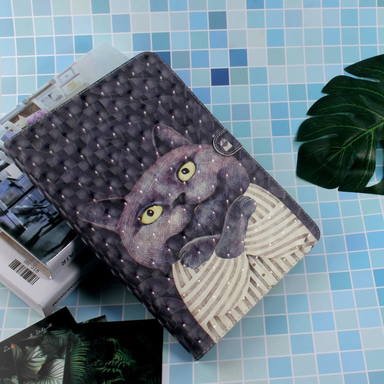 3D Colored Drawing Universal Horizontal Flip Leather Case, with Holder & Card Slot & Wallet for 7 inch Tablet PC(Embrace Cat) - 7 inch by buy2fix | Online Shopping UK | buy2fix