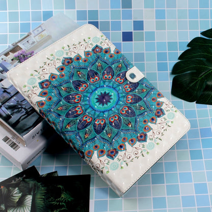 3D Colored Drawing Universal Horizontal Flip Leather Case, with Holder & Card Slot & Wallet for 7 inch Tablet PC(Peacock Wreath) - 7 inch by buy2fix | Online Shopping UK | buy2fix