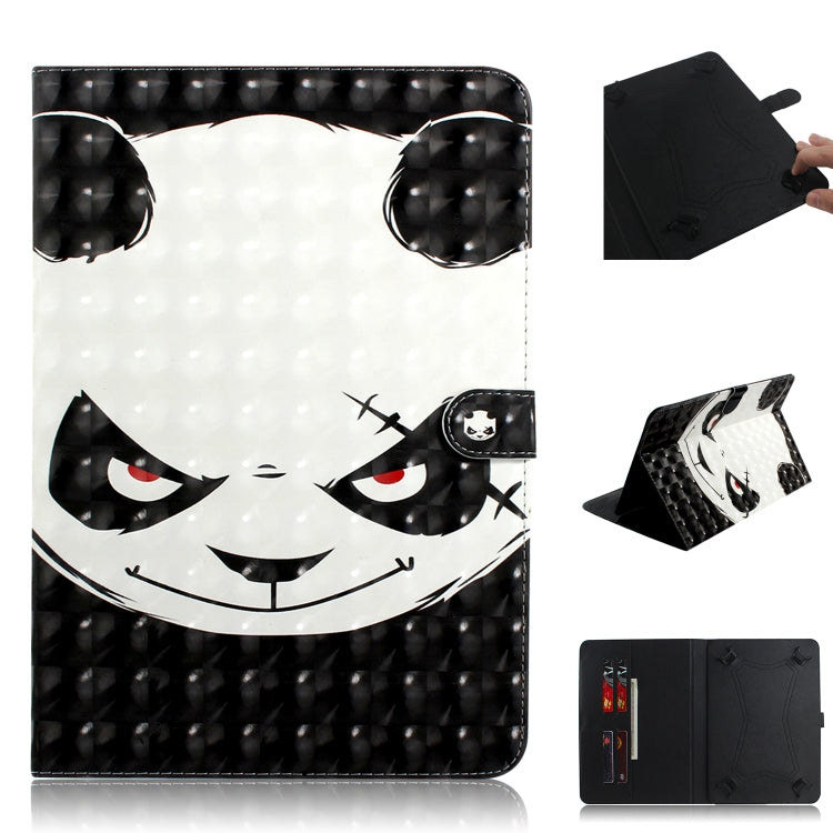 3D Colored Drawing Universal Horizontal Flip Leather Case, with Holder & Card Slot & Wallet for 8 inch Tablet PC(Angry Bear) - 8 inch by buy2fix | Online Shopping UK | buy2fix
