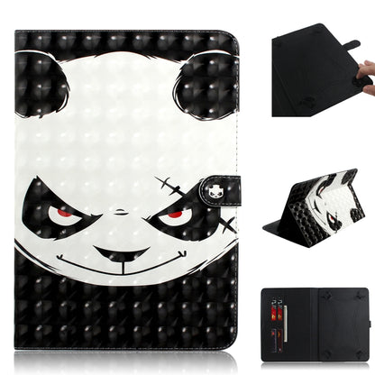 3D Colored Drawing Universal Horizontal Flip Leather Case, with Holder & Card Slot & Wallet for 8 inch Tablet PC(Angry Bear) - 8 inch by buy2fix | Online Shopping UK | buy2fix