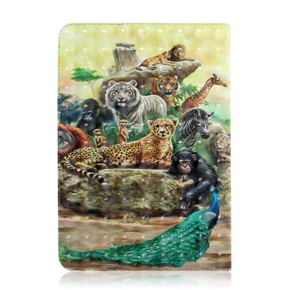 3D Colored Drawing Universal Horizontal Flip Leather Case, with Holder & Card Slot & Wallet for 8 inch Tablet PC(Zoo) - 8 inch by buy2fix | Online Shopping UK | buy2fix