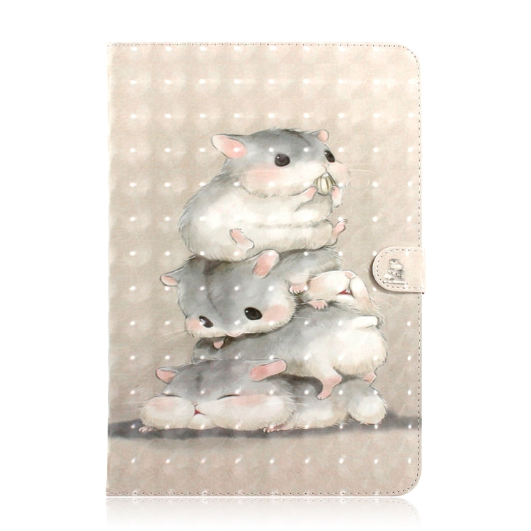 3D Colored Drawing Universal Horizontal Flip Leather Case, with Holder & Card Slot & Wallet for 8 inch Tablet PC(Squirrels) - 8 inch by buy2fix | Online Shopping UK | buy2fix