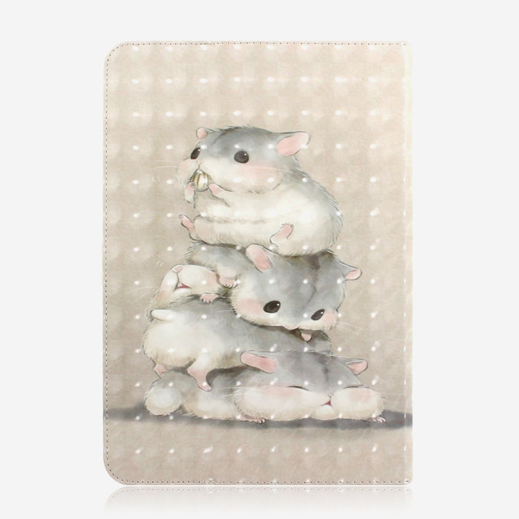 3D Colored Drawing Universal Horizontal Flip Leather Case, with Holder & Card Slot & Wallet for 8 inch Tablet PC(Squirrels) - 8 inch by buy2fix | Online Shopping UK | buy2fix