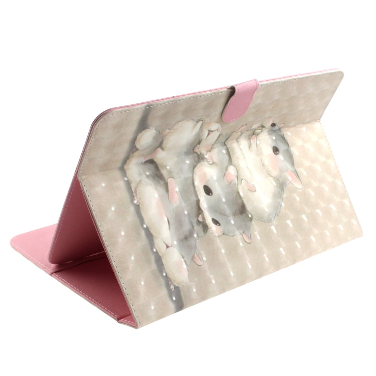 3D Colored Drawing Universal Horizontal Flip Leather Case, with Holder & Card Slot & Wallet for 8 inch Tablet PC(Squirrels) - 8 inch by buy2fix | Online Shopping UK | buy2fix
