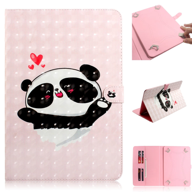 3D Colored Drawing Universal Horizontal Flip Leather Case, with Holder & Card Slot & Wallet for 8 inch Tablet PC(Love Bear) - 8 inch by buy2fix | Online Shopping UK | buy2fix