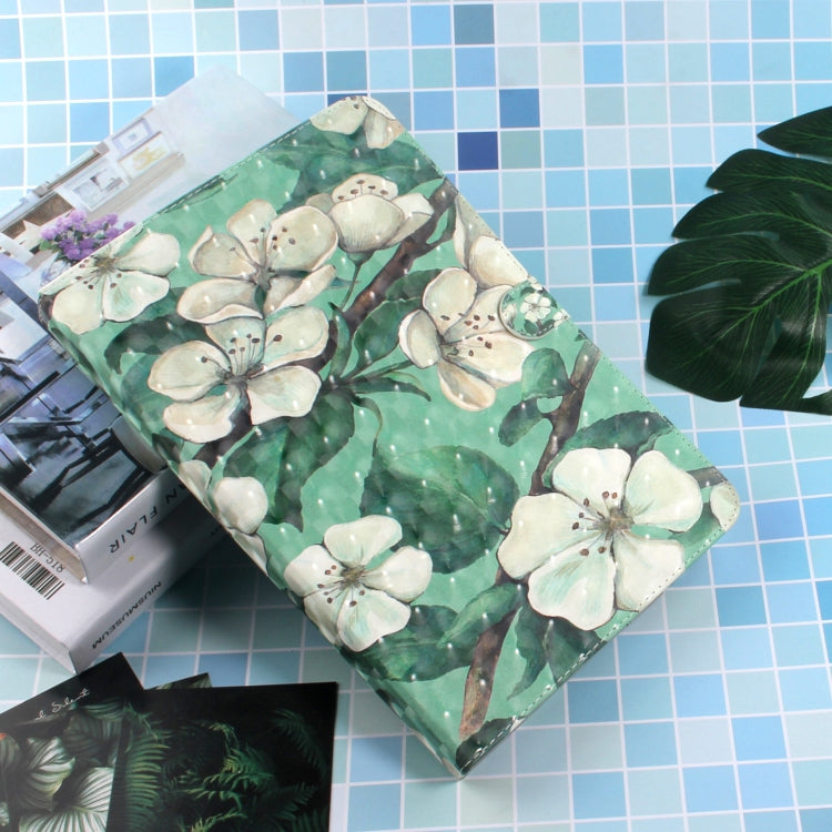 3D Colored Drawing Universal Horizontal Flip Leather Case, with Holder & Card Slot & Wallet for 8 inch Tablet PC(Watercolor Flower) - 8 inch by buy2fix | Online Shopping UK | buy2fix