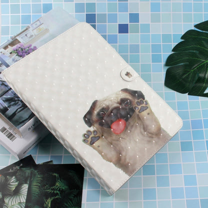 3D Colored Drawing Universal Horizontal Flip Leather Case, with Holder & Card Slot & Wallet for 8 inch Tablet PC(Pug) - 8 inch by buy2fix | Online Shopping UK | buy2fix